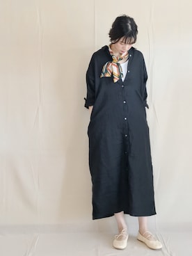 「アイテム（シャツワンピース）」を使った、RIKAさん（レディース・168cm・20代）の春コーディネート