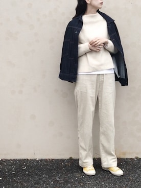 「BASISBROEK（バシスブルック）のアイテム（ジャケット/アウター）」を使った、RIKAさん（レディース・168cm）の冬コーディネート
