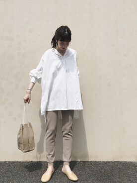 「ペールトーン」｜「アイテム（チュニック）」を使った、RIKAさん（レディース・168cm）の春コーディネート