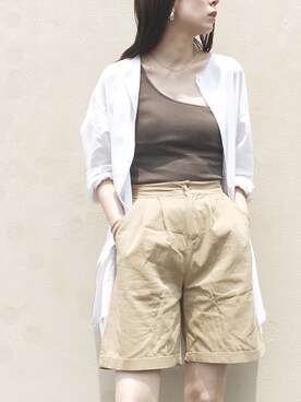 INTER FACTORY タックハーフパンツを使ったWEARISTAの人気ファッション