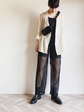 「Steven Alan（スティーブンアラン）のアイテム（その他アウター）」を使った、RIKAさん（レディース・168cm）の春コーディネート