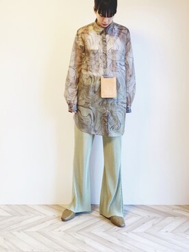 6(ROKU)＞SUKE MARBLE PRINT SHIRT/シャツを使った人気ファッション ...