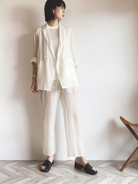 「Steven Alan（スティーブンアラン）のアイテム（その他アウター）」を使った、RIKAさん（レディース・168cm）の夏コーディネート