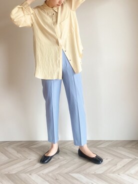 「STUDIOUS（ステュディオス）のアイテム（トップス）」を使った、RIKAさん（レディース・168cm）の秋コーディネート
