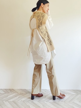 「TODAYFUL（トゥデイフル）のアイテム（イヤリング（片耳用））」を使った、RIKAさん（レディース・168cm）の秋コーディネート