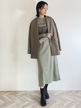 「CLANE（クラネ）のアイテム（ワンピース/ドレス）」を使った、RIKAさん（レディース・168cm）の秋コーディネート