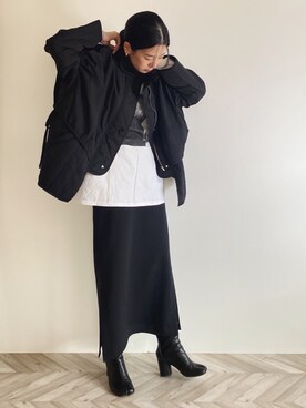 「select MOCA（セレクトモカ）のアイテム（その他アウター）」を使った、RIKAさん（レディース・168cm）の冬コーディネート