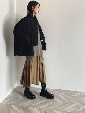 「select MOCA（セレクトモカ）のアイテム（その他アウター）」を使った、RIKAさん（レディース・168cm）の冬コーディネート