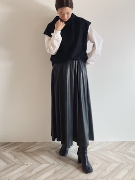 「LUCA/LADY LUCK LUCA（ルカ/レディラックルカ）のアイテム（ワンピース/ドレス）」を使った、RIKAさん（レディース・168cm）の冬コーディネート