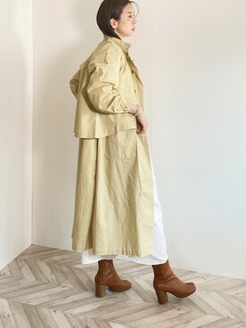 「select MOCA（セレクトモカ）のアイテム（その他アウター）」を使った、RIKAさん（レディース・168cm）の春コーディネート