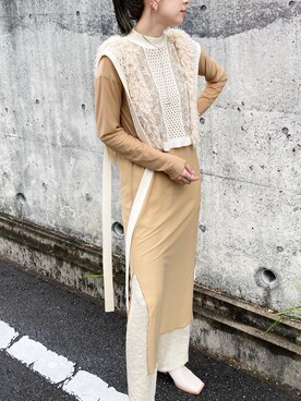 「INTER FACTORY（インターファクトリー）のアイテム（ワンピース/ドレス）」を使った、RIKAさん（レディース・168cm）の夏コーディネート
