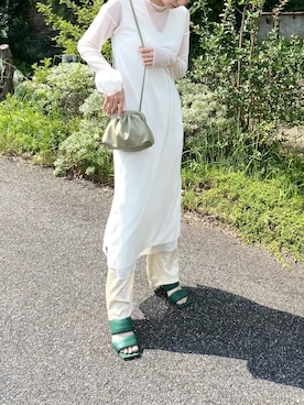 「INTER FACTORY（インターファクトリー）のアイテム（ワンピース/ドレス）」を使った、RIKAさん（レディース・168cm）の夏コーディネート