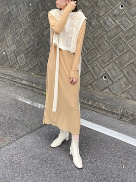 「INTER FACTORY（インターファクトリー）のアイテム（ワンピース/ドレス）」を使った、RIKAさん（レディース・168cm）の夏コーディネート