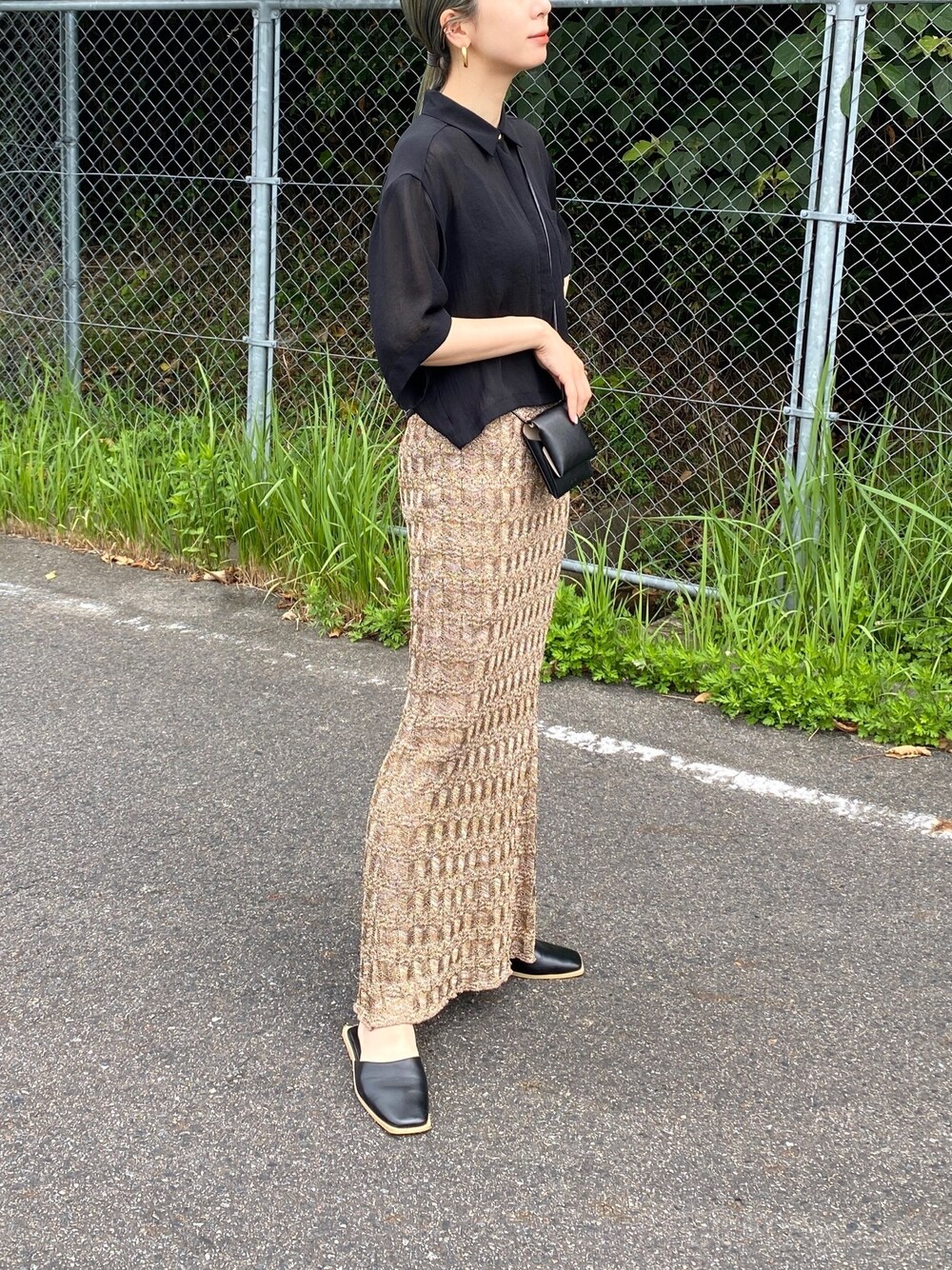 6(ROKU) ロク　SHEER SHORT SHIRT シャツ 6（ロク）の「＜6(ROKU)＞SHEER SHORT SHIRT/シャツ（シャツ