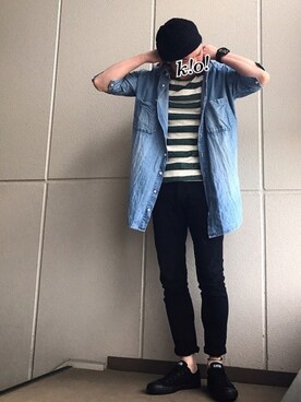 「ベレー帽推奨委員会」｜「アイテム（腕時計）」を使った、k!o!👶👶さん（メンズ・171cm）の春コーディネート
