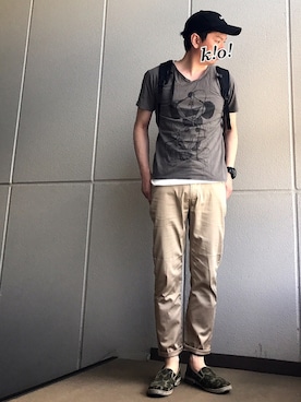 「ミッキー」｜「アイテム（インテリア）」を使った、k!o!👶👶さん（メンズ・171cm）の春コーディネート