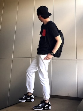 「hALON（アーロン）のアイテム（帽子）」を使った、k!o!👶👶さん（メンズ・171cm）の夏コーディネート