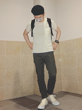 「ベレー帽推奨委員会」｜「アイテム（腕時計）」を使った、k!o!👶👶さん（メンズ・171cm）の夏コーディネート