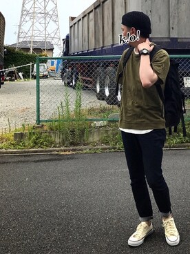 「ベレー帽推奨委員会」｜「アイテム（腕時計）」を使った、k!o!👶👶さん（メンズ・171cm）の夏コーディネート