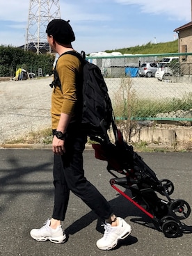 「ベレー帽推奨委員会」｜「アイテム（キャップ）」を使った、k!o!👶👶さん（メンズ・171cm）の秋コーディネート