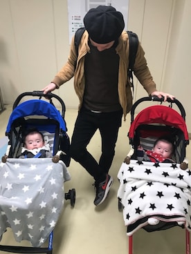 「無地党」｜「アイテム（ブルゾン）」を使った、k!o!👶👶さん（メンズ・171cm）の冬コーディネート