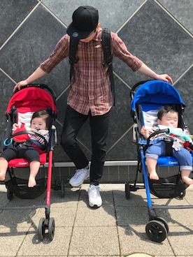 「hALON（アーロン）のアイテム（帽子）」を使った、k!o!👶👶さん（メンズ・171cm）の春コーディネート