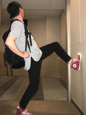 「hALON（アーロン）のアイテム（帽子）」を使った、k!o!👶👶さん（メンズ・171cm）の春コーディネート