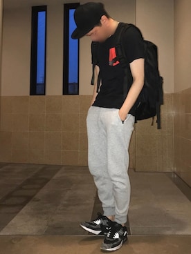 「hALON（アーロン）のアイテム（帽子）」を使った、k!o!👶👶さん（メンズ・171cm）の春コーディネート
