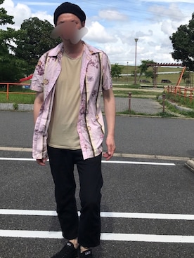 「ベレー帽推奨委員会」｜「アイテム（チノパンツ）」を使った、k!o!👶👶さん（メンズ・171cm）の夏コーディネート