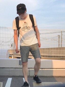 「Doシンプル部」｜「アイテム（キャップ）」を使った、k!o!👶👶さん（メンズ・171cm）の夏コーディネート