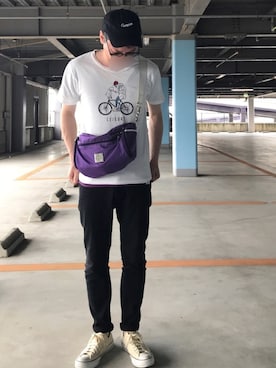 「H&M（エイチ・アンド・エム）のアイテム（その他パンツ）」を使った、k!o!👶👶さん（メンズ・171cm）の夏コーディネート