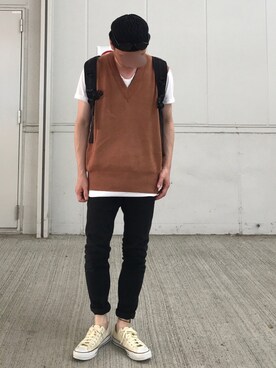 「H&M（エイチ・アンド・エム）のアイテム（その他パンツ）」を使った、k!o!👶👶さん（メンズ・171cm）の秋コーディネート