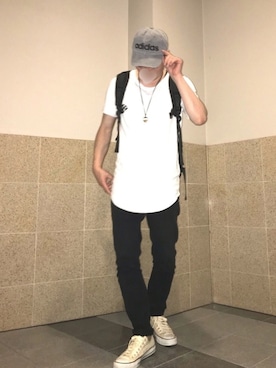 「H&M（エイチ・アンド・エム）のアイテム（その他パンツ）」を使った、k!o!👶👶さん（メンズ・171cm）の秋コーディネート