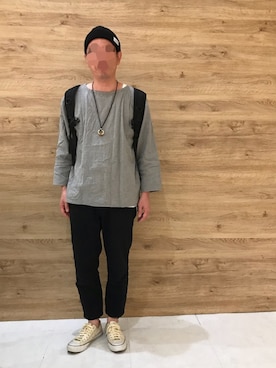 「無地党」｜「アイテム（ニットキャップ/ビーニー）」を使った、k!o!👶👶さん（メンズ・171cm）の秋コーディネート