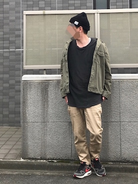 「無地党」｜「アイテム（ニットキャップ/ビーニー）」を使った、k!o!👶👶さん（メンズ・171cm）の秋コーディネート