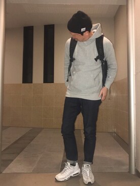 「無地党」｜「アイテム（ニットキャップ/ビーニー）」を使った、k!o!👶👶さん（メンズ・171cm）の秋コーディネート