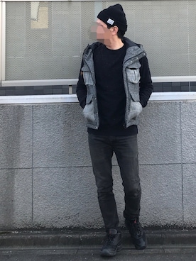 「無地党」｜「アイテム（ニットキャップ/ビーニー）」を使った、k!o!👶👶さん（メンズ・171cm）の秋コーディネート