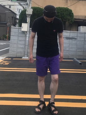 「ベレー帽推奨委員会」｜「アイテム（サンダル）」を使った、k!o!👶👶さん（メンズ・170cm）の夏コーディネート