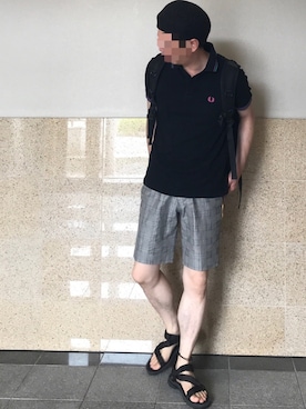 「ベレー帽推奨委員会」｜「アイテム（サンダル）」を使った、k!o!👶👶さん（メンズ・171cm）の夏コーディネート