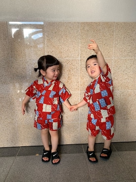 「祭り」｜「アイテム（サンダル）」を使った、k!o!👶👶さん（キッズ・80cm）の夏コーディネート