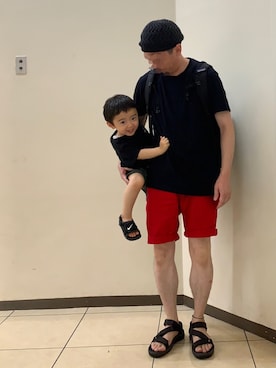 「ベレー帽推奨委員会」｜「アイテム（サンダル）」を使った、k!o!👶👶さん（メンズ・171cm）の夏コーディネート