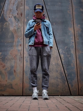 「TMT（ティーエムティー）のアイテム（帽子）」を使った、83saneZさん（メンズ・173cm）の冬コーディネート