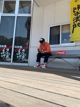 「TMT（ティーエムティー）のアイテム（帽子）」を使った、83saneZさん（メンズ・173cm）の春コーディネート