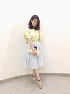 「Supreme.La.La.（シュープリームララ）のアイテム（バッグ）」を使った、Kana Takeyachiさん（レディース・159cm）の夏コーディネート