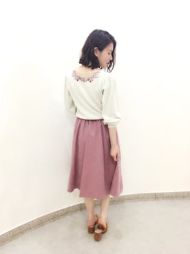 「アイテム（その他シューズ、イエロー系）」を使った、Kana Takeyachiさん（レディース・159cm）の夏コーディネート