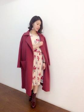 「Supreme.La.La.（シュープリームララ）のアイテム（その他アウター）」を使った、Kana Takeyachiさん（レディース・159cm）の秋コーディネート