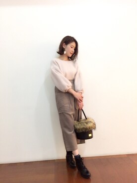 「Supreme.La.La.（シュープリームララ）のアイテム（その他トップス）」を使った、Kana Takeyachiさん（レディース・159cm）の秋コーディネート