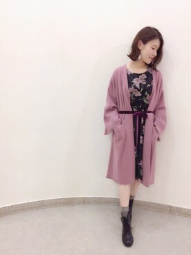 「Supreme.La.La.（シュープリームララ）のアイテム（ワンピース/ドレス）」を使った、Kana Takeyachiさん（レディース・159cm）の秋コーディネート