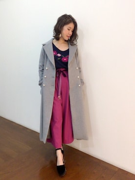 「Supreme.La.La.（シュープリームララ）のアイテム（その他アウター）」を使った、Kana Takeyachiさん（レディース・159cm）の秋コーディネート