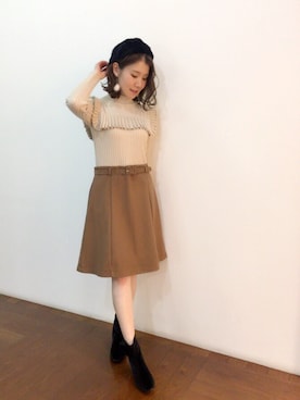 「Supreme.La.La.（シュープリームララ）のアイテム（ワンピース/ドレス）」を使った、Kana Takeyachiさん（レディース・159cm）の秋コーディネート